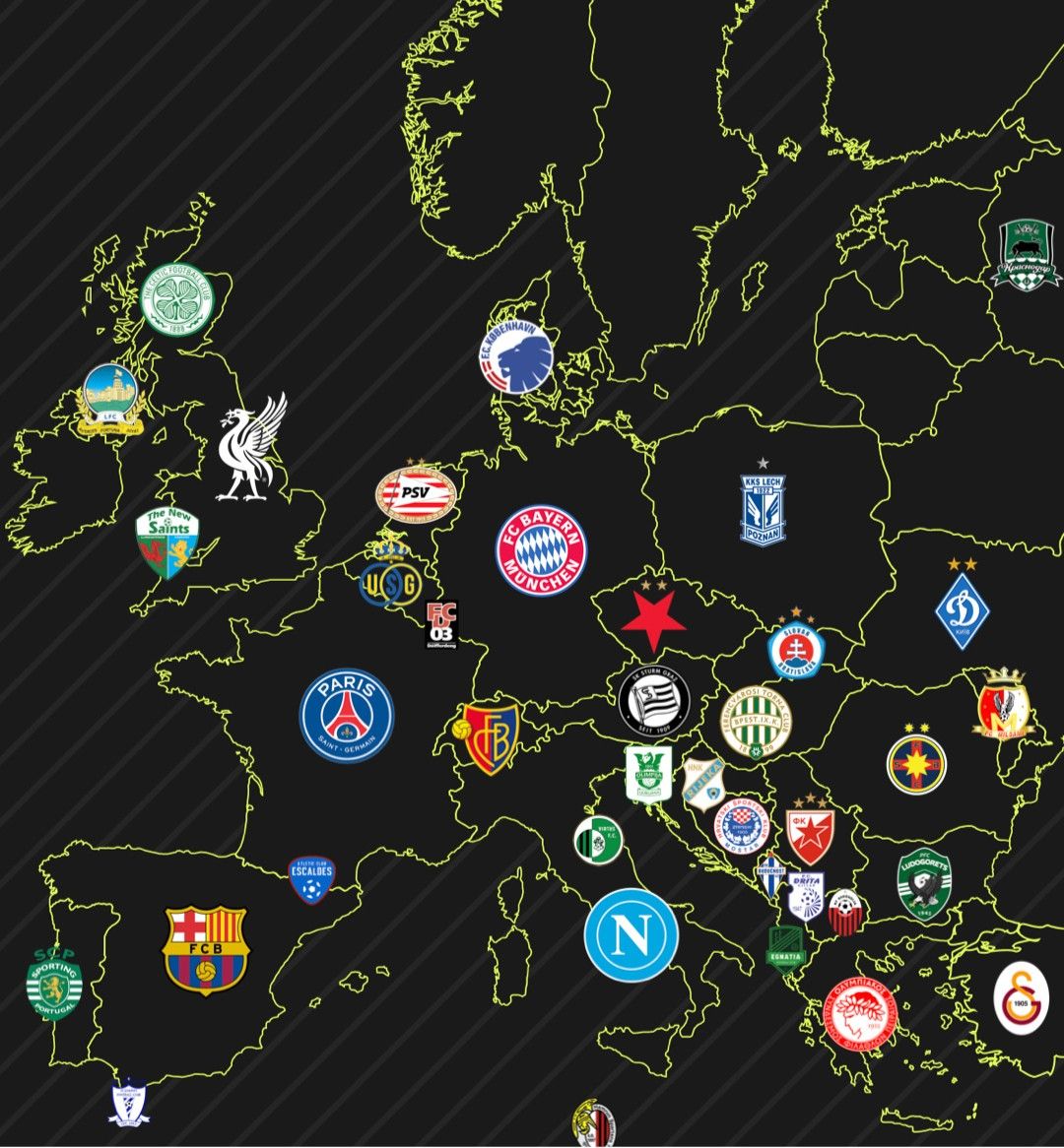 【一图流】2024/25赛季欧洲联赛冠军地图一览